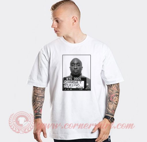 Tupac Shakur Mugshot Custom T Shirts