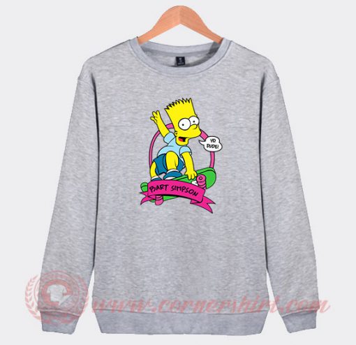 Bart Simpson Skateboard Custom Sweatshirt