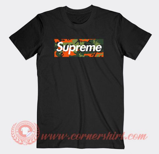 Supreme X Camo Hunter Orange Army Custom T-Shirts