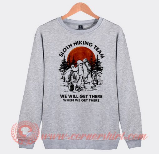White Sloth Hiking Team Sweatshirt On Sale