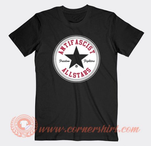 Antifa Antifascist Logo Converse Parody T-Shirt