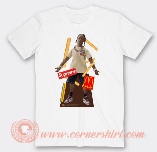 Get It Now Travis Scott X McDonald's X Supreme T-Shirt - Cornershirt