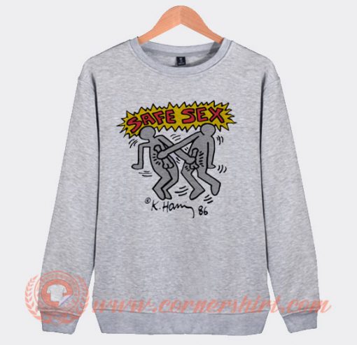 Keith Haring Safe Sex Atlantic City Harry Styles Sweatshirt