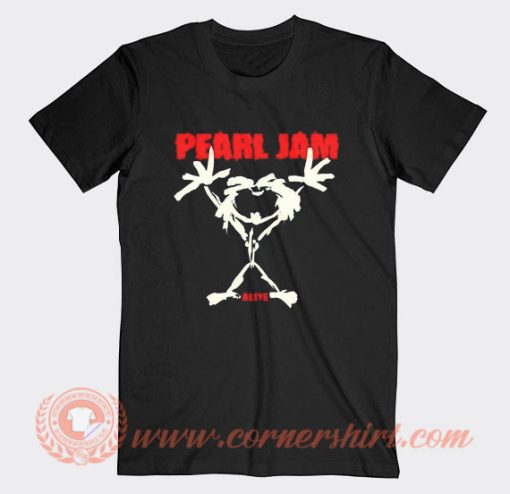 Alive Stickman Pearl Jam T-shirt