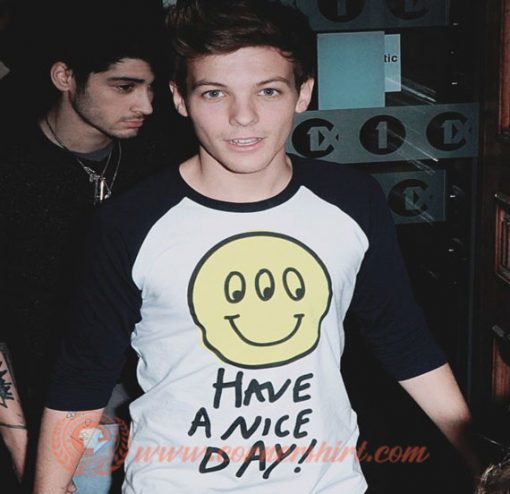 Have a Nice Day Smile Emoji Louis Tomlinson T-shirt On Sale