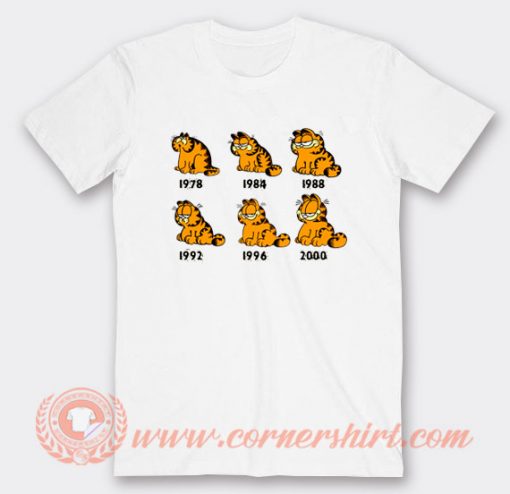 The Evolution Of Garfield T-shirt On Sale