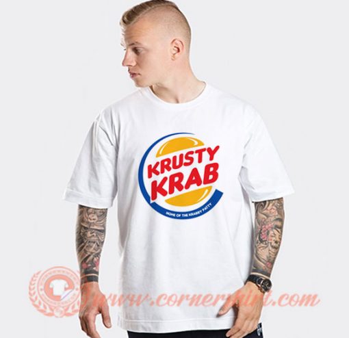 Krusty Krab Pizza X Burger King T-shirt On Sale