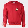 Star Trek Red Shirt Logo Sweatshirt On Sale