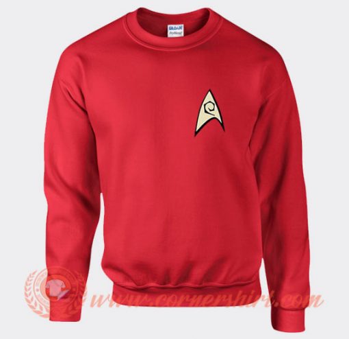 Star Trek Red Shirt Logo Sweatshirt On Sale
