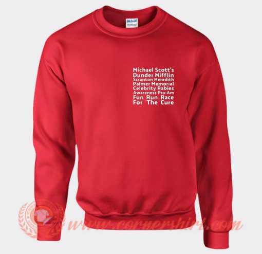 Michael Scott Dunder Mifflin Fun Run Sweatshirt On Sale