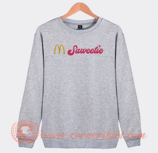 McDonald's Saweetie in Latest Celeb Meal Logo Sweatshirt