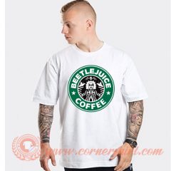 Beetlejuice Starbucks Coffee Parody T-shirt
