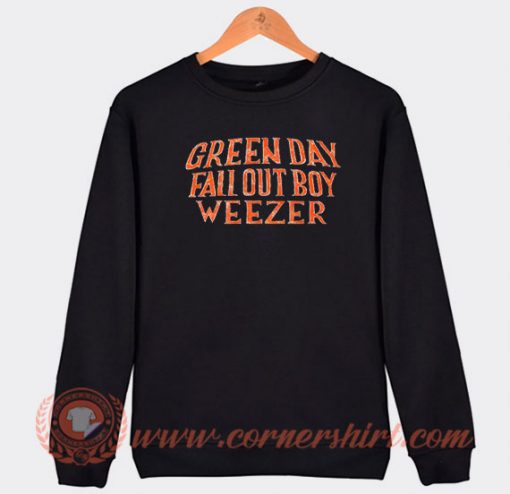Green Day Fall Out Boy Weezer Hella Mega Tour Sweatshirt