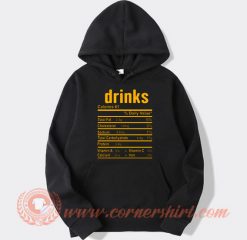 Drinks Nutrition Facts Hoodie On Sale