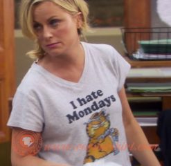 Parks and Recreation Garfield I Hate Mondays T-shirt On Sale