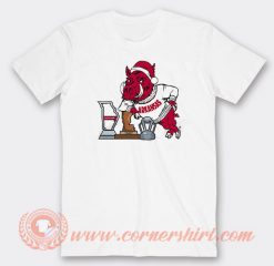Coach Pittman Arkansas Razorback Mascot T-shirt On Sale