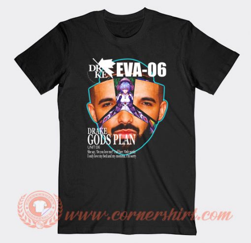 Drake Evangelion Eva 06 Gods Plan T-shirt On Sale