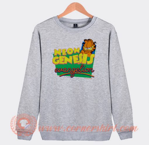 Garfield Neon Genesis Evangelion Sweatshirt On Sale