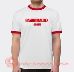 Gayanimalsex Suede T-shirt Ringer