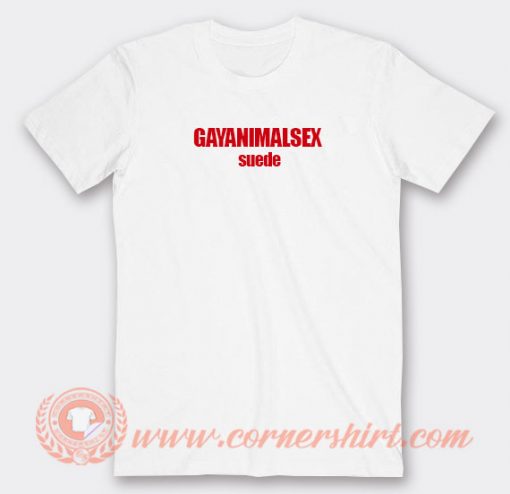 Gayanimalsex Suede T-shirt On Sale