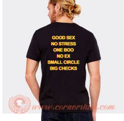 Good Sex No Stress One Boo No Ex Small Circle Big Checks T-shirt On Sale