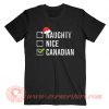 Naughty Nice Canadian T-shirt On Sale