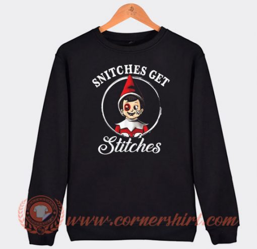 Snitches Get Stitches Elf Christmas Sweatshirt On Sale