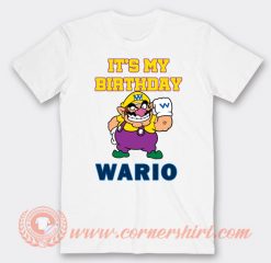 It's My Birthday Wario T-shirt On Sale