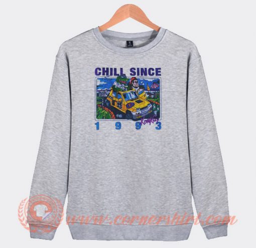 Vintage-Chilling-since-1993-KonKay-orange-Sweatshirt-On-Sale