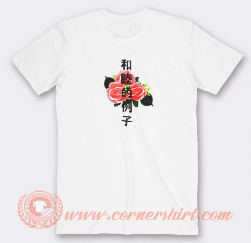 Japanese-Red-Rose-T-shirt-On-Sale