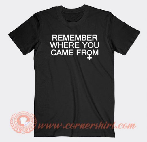 Remember Where You Came From Feminist T-shirt On Sale