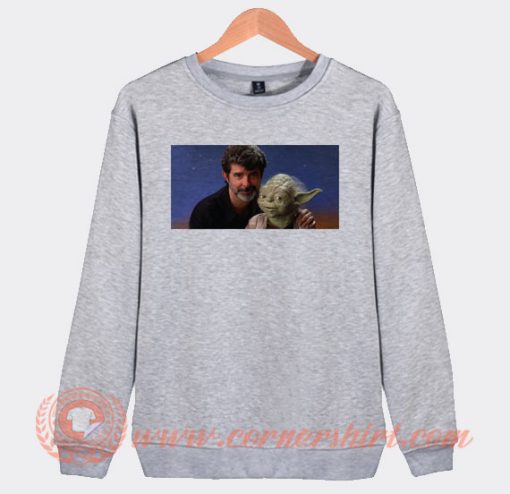 George-Lucas-With-Baby-Yoda-Sweatshirt-On-Sale