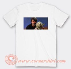 George-Lucas-With-Baby-Yoda-T-shirt-On-Sale