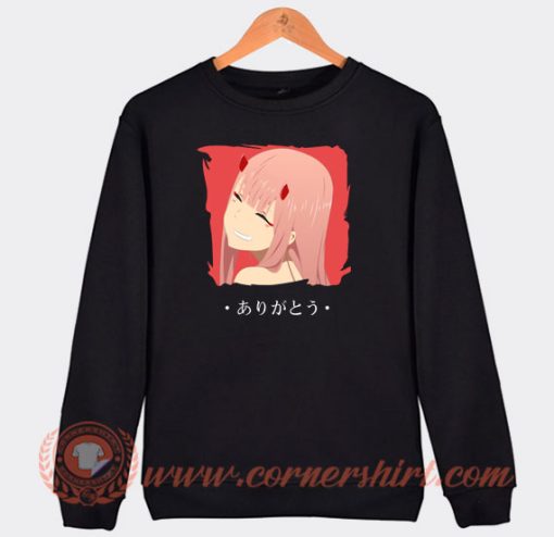 Zero-Two-from-Darling-in-The-Franxx-Arigatou-Sweatshirt-On-Sale