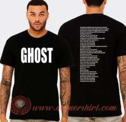Ghost Lyrics Justin Bieber T-shirt On Sale