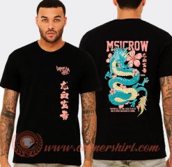 Msicrow Flower Dragon T-shirt On Sale