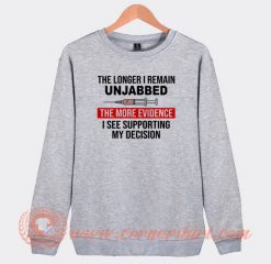 The-Longer-I-Remain-Unjabbed-Sweatshirt-On-Sale