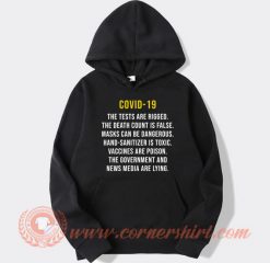 COVID-19-The-Tests-Are-Rigged-hoodie-On-Sale