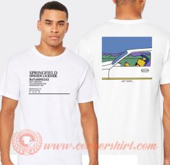 Bart Simpson Driving Scenic T-shirt On Sale