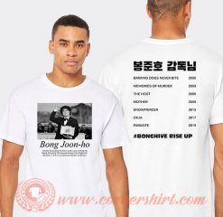 Bong Joon Ho Bonghive Rise Up T-shirt On Sale