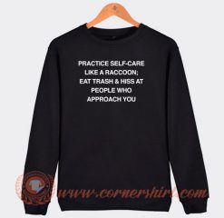 Practice-Self-Care-Like-a-Raccoon-Sweatshirt-On-Sale