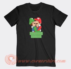 Mario-And-Luigi-Kissing-T-shirt-On-Sale