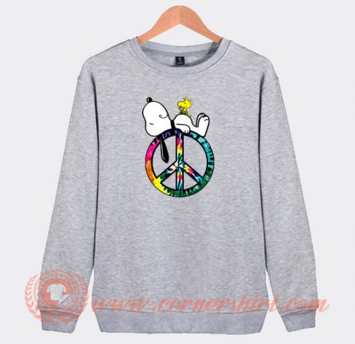 Peace-And-Love-Hippie-Sleeping-Snoopy-Sweatshirt-On-Sale