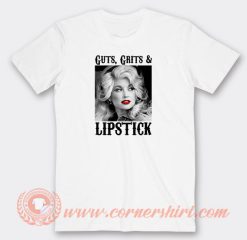 Dolly-Parton-Western-Guts-Grit-Lipstick-T-shirt-On-Sale