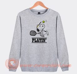 Snoopy-Playing-Tennis-Sweatshirt-On-Sale