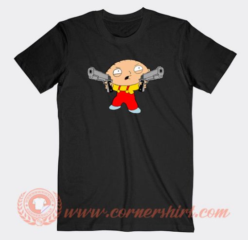 White-Family-Guy-Stewie-Griffin-Gun-T-shirt-On-Sale