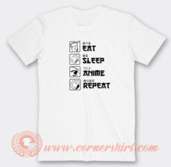 Eat-Sleep-Anime-Repeat-T-shirt-On-Sale