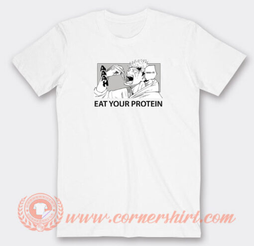 Jujutsu-Kaisen-Eat-Your-Protein-T-shirt-On-Sale