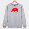 Rhino-23-Red-Sweatshirt-On-Sale