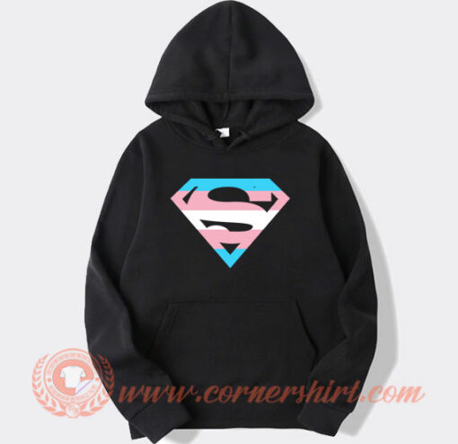 Superman Logo Trans Rights Are Human Rights hoodie On Sale